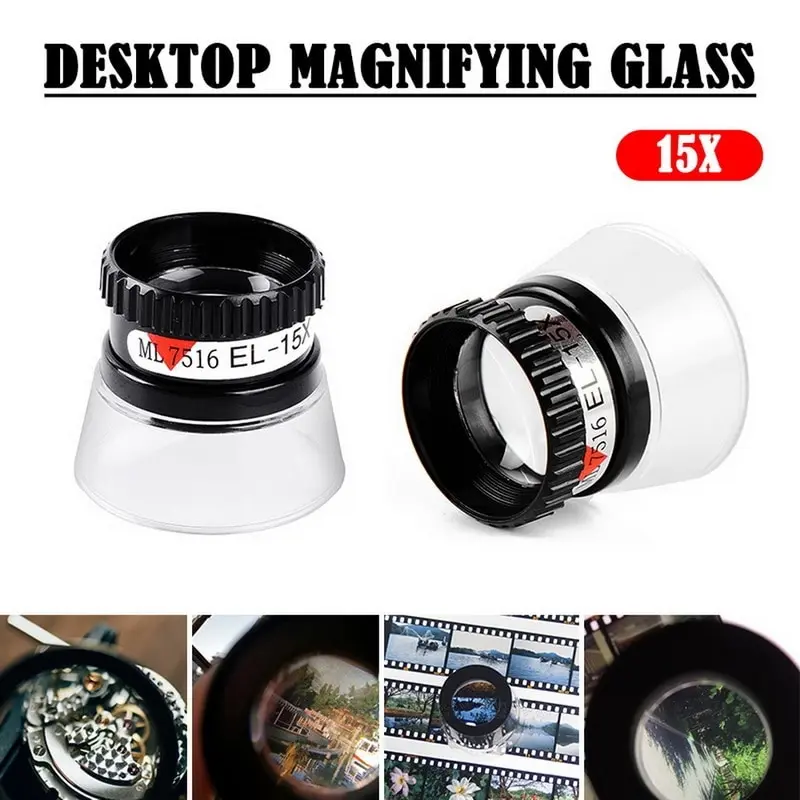 

1Pcs Portable Mini Jeweler Watch Magnifier Tool 15X Monocular Magnifying Glass Loupe Lens Eye Magnifier Len Repair Kit Tool