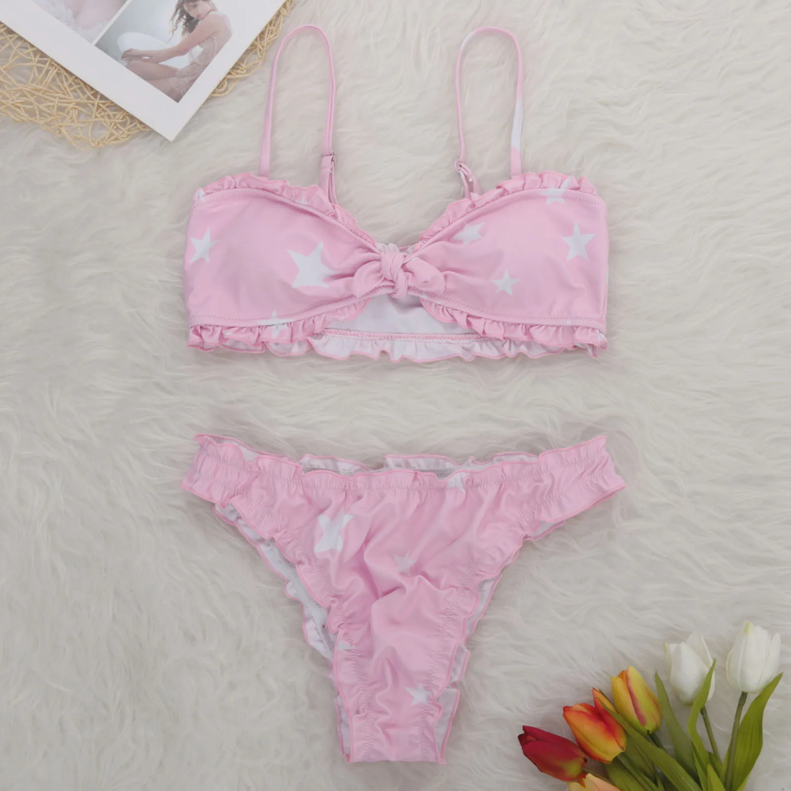 

Women's Summer Swimwear Bikini Set Fashion Push Up Print Stitching Split Swimsuit Sexy Beachwear Swimwear Bathing Suit 2021 #40