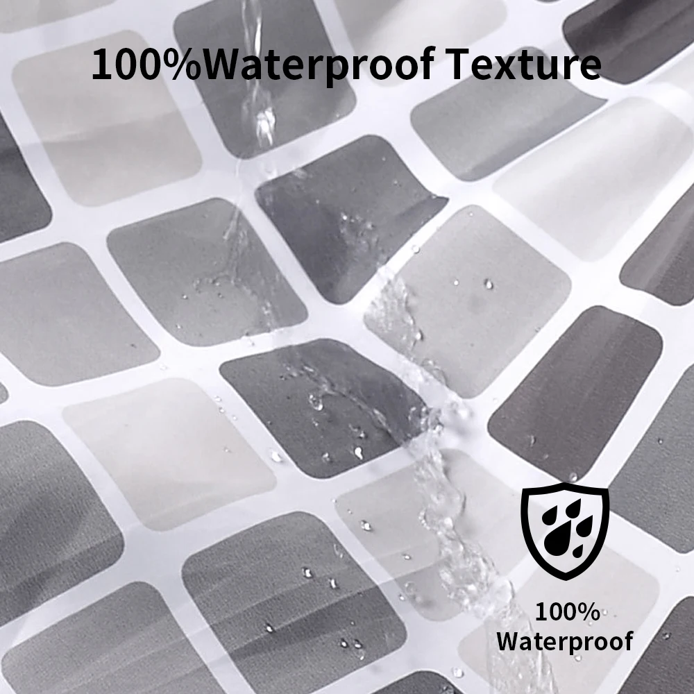 1 шт. занавеска для ванной из полиэстера водонепроницаемая душа с крючками