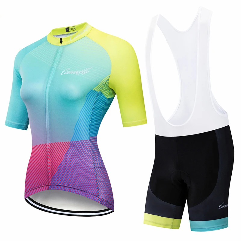 

Pro Women Cycling Set MTB Bike Clothing Female Racing Bicycle Clothes Ropa Ciclismo Girl Cycle Wear Racing Bib Short Pant Pad
