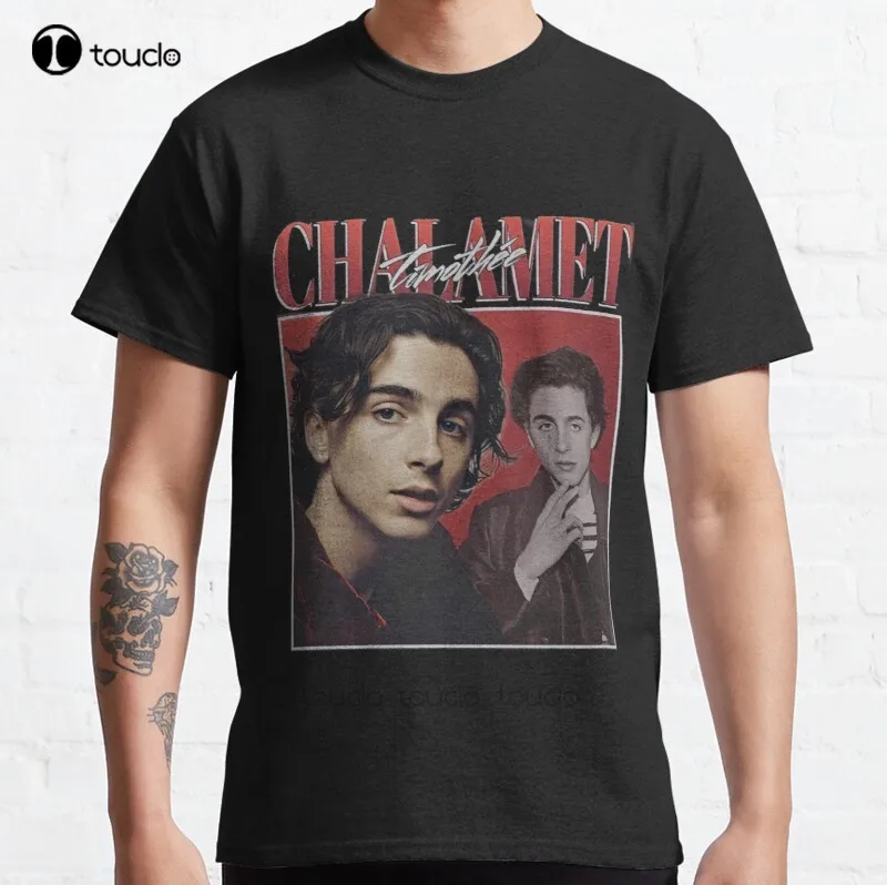 

New Timothee Chalamet Classic T-Shirt Cotton Men Tee Shirt