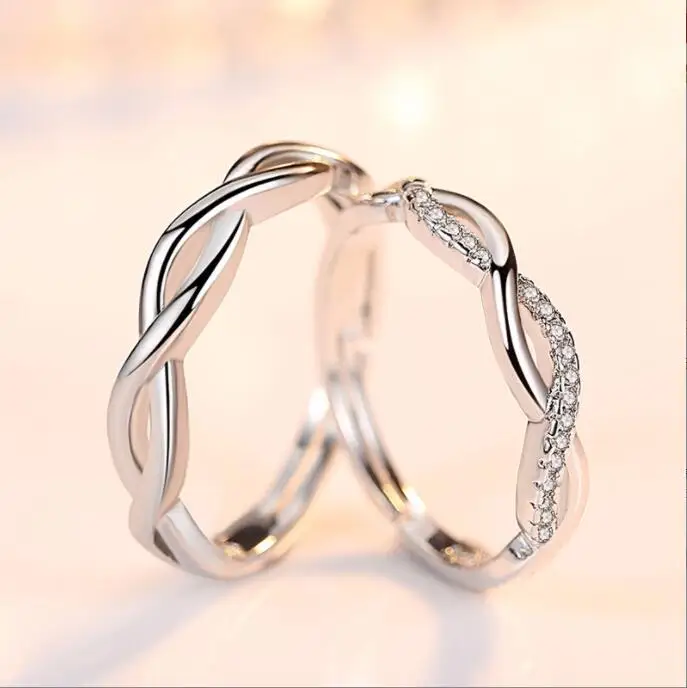 

925 sterling silver new jewelry fashion woman opening ring anniversary wedding anniversary wedding engagement couple ring