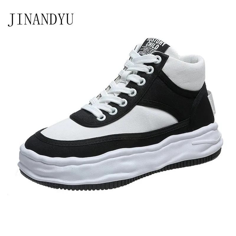 

Canvas High Top Vulcanize Shoes Women Sneakers New Casual Flat Shoes Fashion Breathable Walking Shoes for Women Plataform Shoe