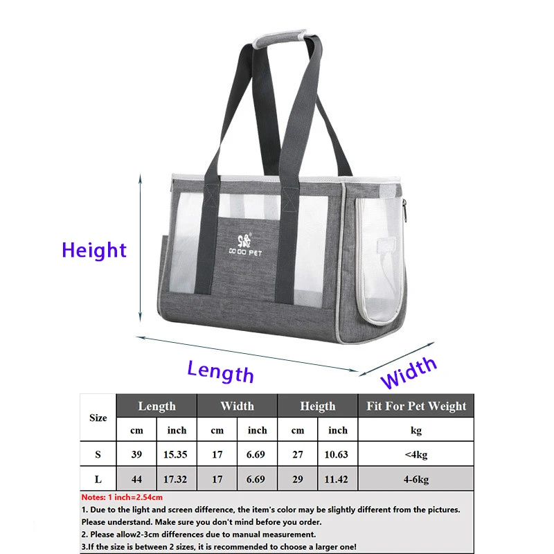 

Portable Dog Carrier Bag Breathable Mesh Pet Puppy Travel Bag Backpack Outdoor Shoulder Bag For Small Dogs Cats Chihuahua Yorkie