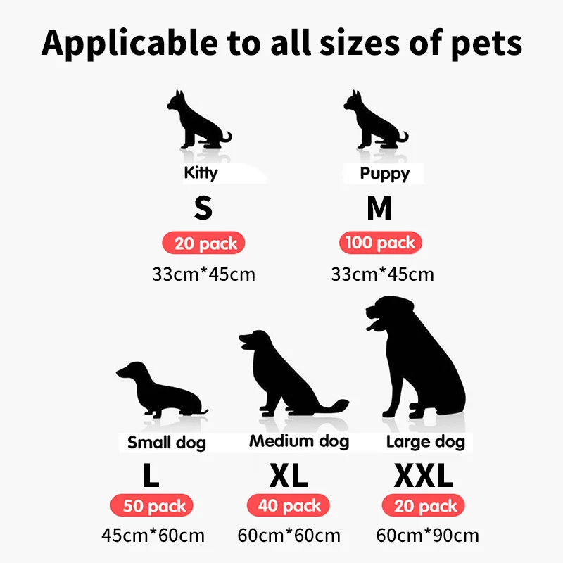 Pet Training Dog Pee Diaper Potty Cat Piddle Pads Super Absorbent Leak-Proof for Puppy Housebreaking |