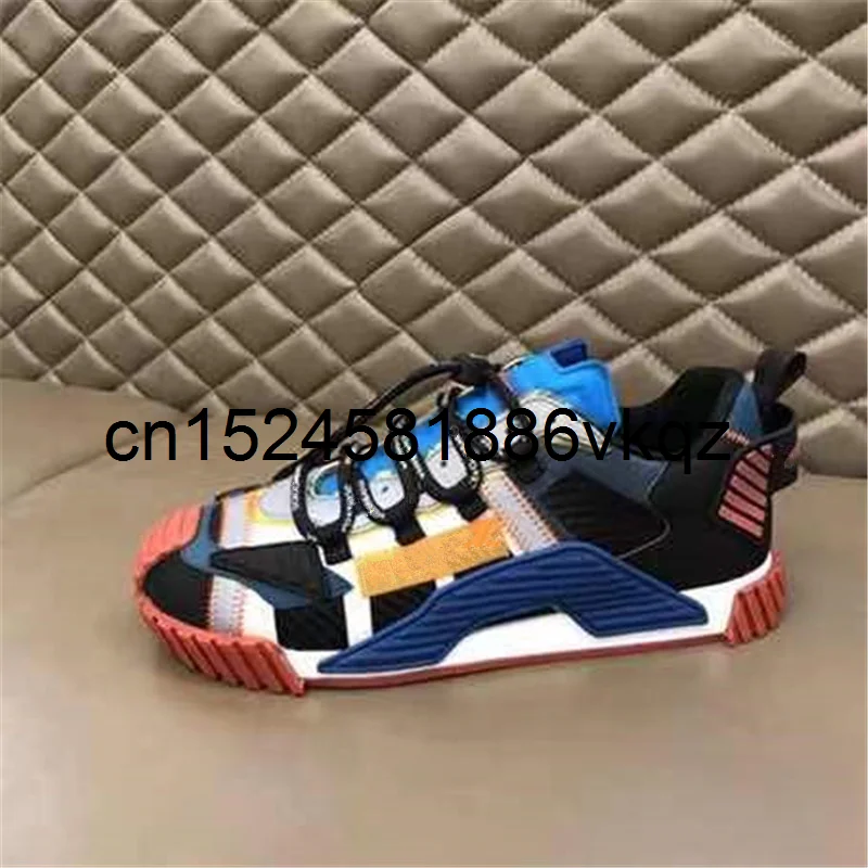 

New Fashion Designer Luxury Brand Mesh Men's Sports Shoes Outdoor Women's Running Shoes Leather Ladies Thick Bottom Breathable