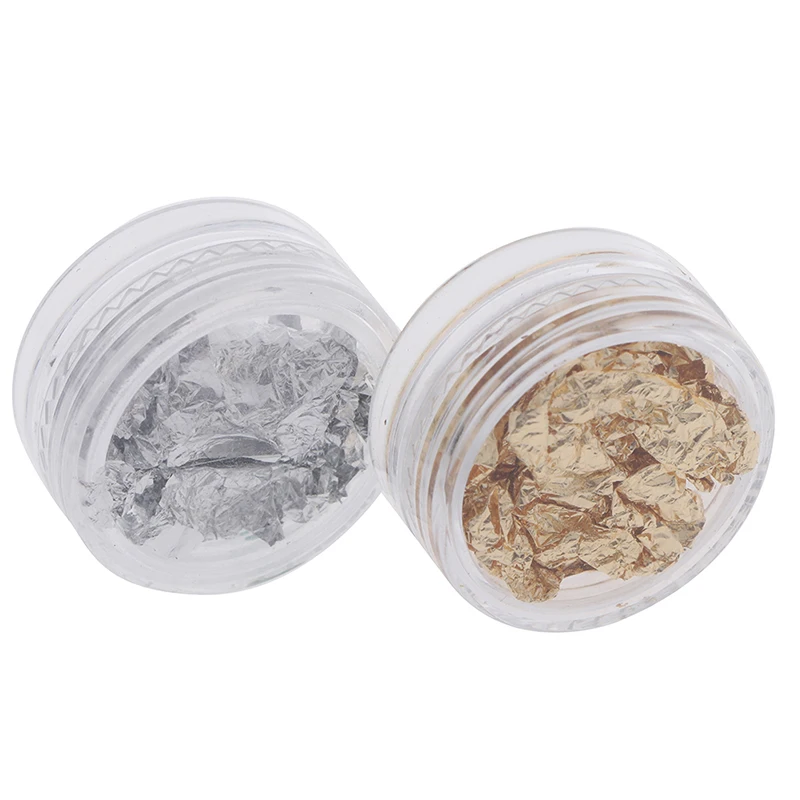 

3D Glitter DIY Manicure UV Gel Polish Nail Decoration Tools 1 Box Gold Silver Irregular Aluminum Foil Paper Nail Art Sticker