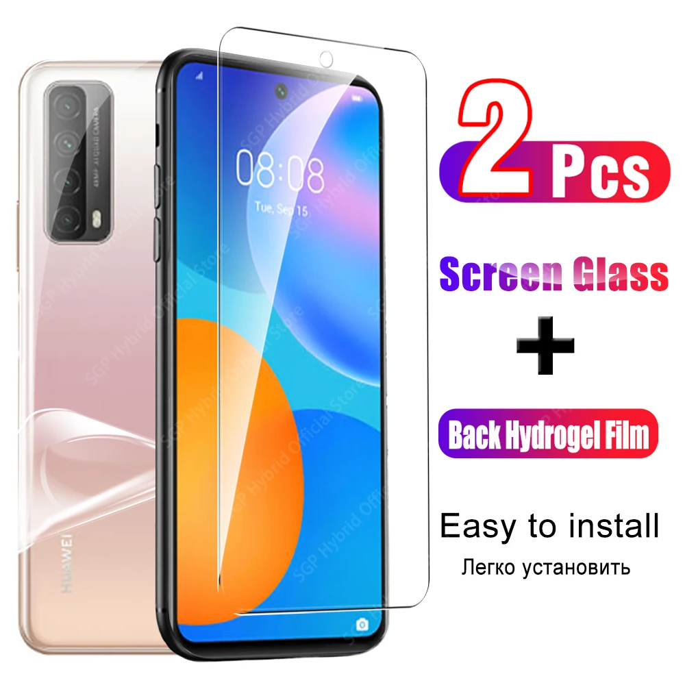 2 в 1 защитное закаленное стекло для Huawei P Smart Z Plus Pro 2019 Psmart 2020 2021 HD защитная пленка