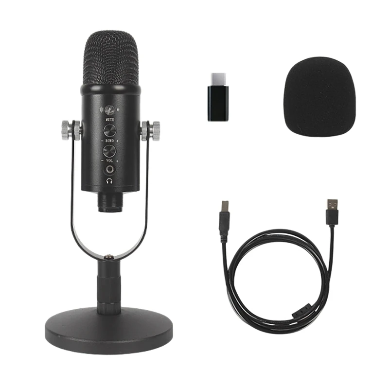 

Microphone for Gaming,USB Microphone Kit for iPhone, PC/Mac Professional Plug&Play Studio Microphone with Stand
