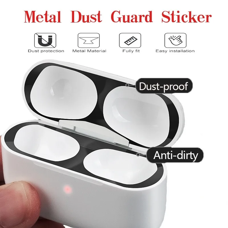 Чехол для Airpods Pro 2 металлическая защита от пыли беспроводные наушники Air pods pro 3 1