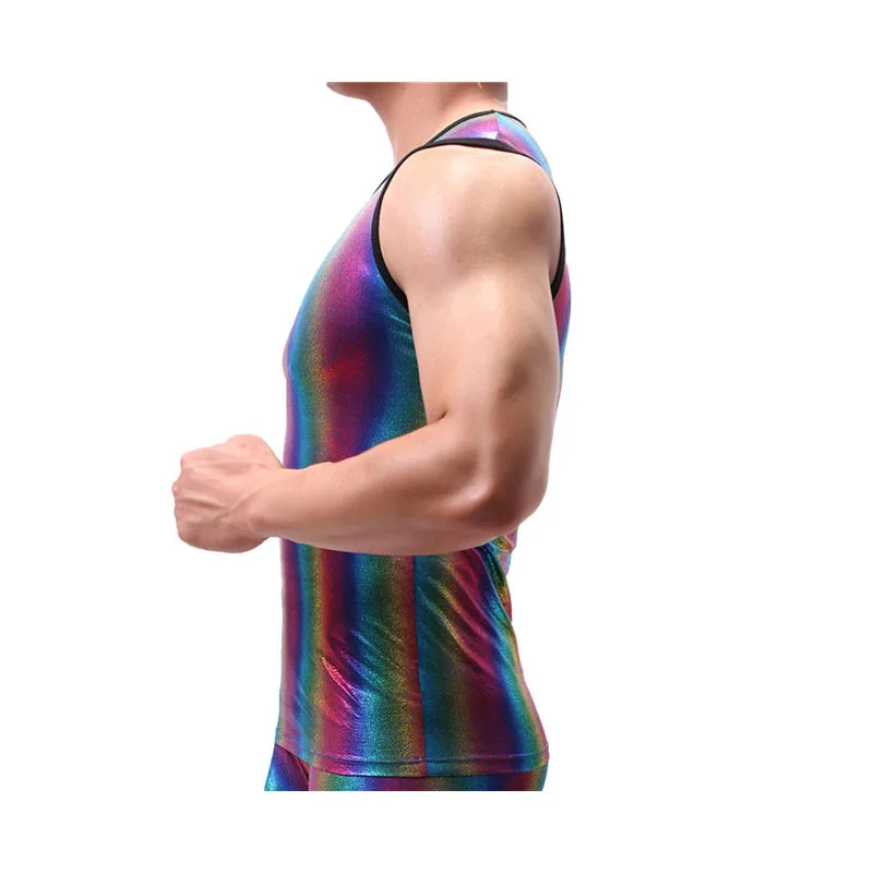 Men Undershirts Muscle Sleeveless Shirt Tank Top Bodybuilding Sleeveless Clothing Sportwear Fitness Workout Elastic Undershirt