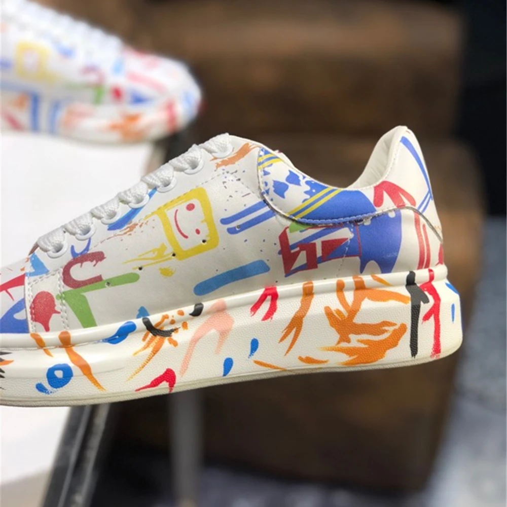 Женская обувь кроссовки из натуральной кожи Роскошные брендовые разноцветные