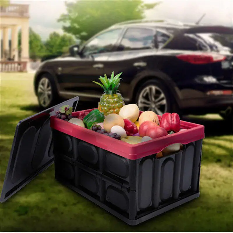 30L 55L Foldable Car Trunk Storage Box Plastic Multi-function Organizer for Auto Truck Jeep SUV Travel | Автомобили и мотоциклы