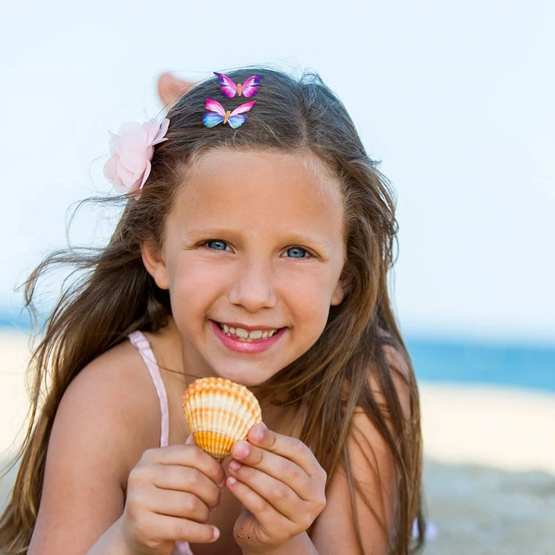 Тонкие пряжа крылья бабочка заколки для волос маленьких девочек детей Свадебная