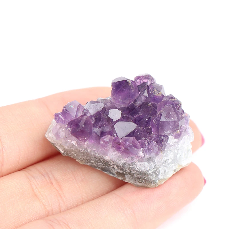 

Natural Amethyst Cluster Quartz Crystal Mineral Specimen Healing Stone Rough Ore