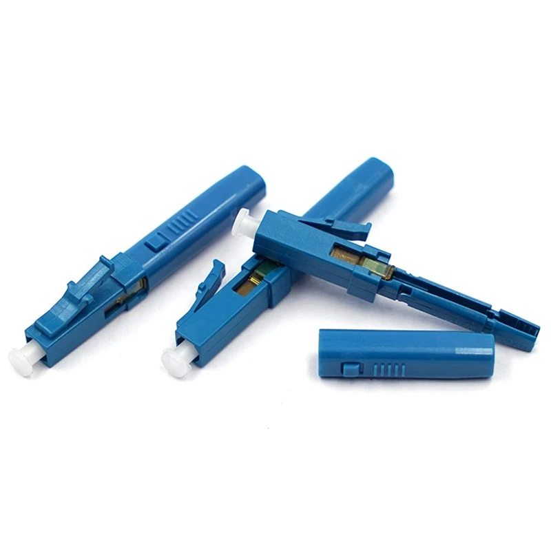 

10 Pcs LC UPC Fiber Optic Quick Connector Fiber Reusable Connectors Single Mode SM 9/125 Mechanical Fast Connectors