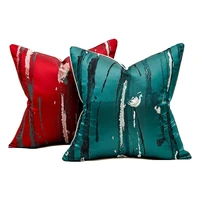 high grade jacquard modern simplicity cushion covers home sofa decoration red green waist pillowcases luxury pillow covers