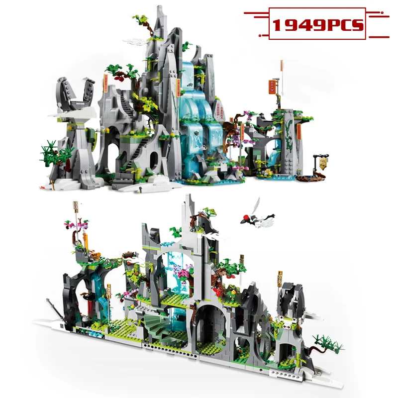 

Высокотехнологичные строительные блоки серии экспертов, обезьянка, рокали, водопад, набор строительных блоков, игрушки «сделай сам» для де...