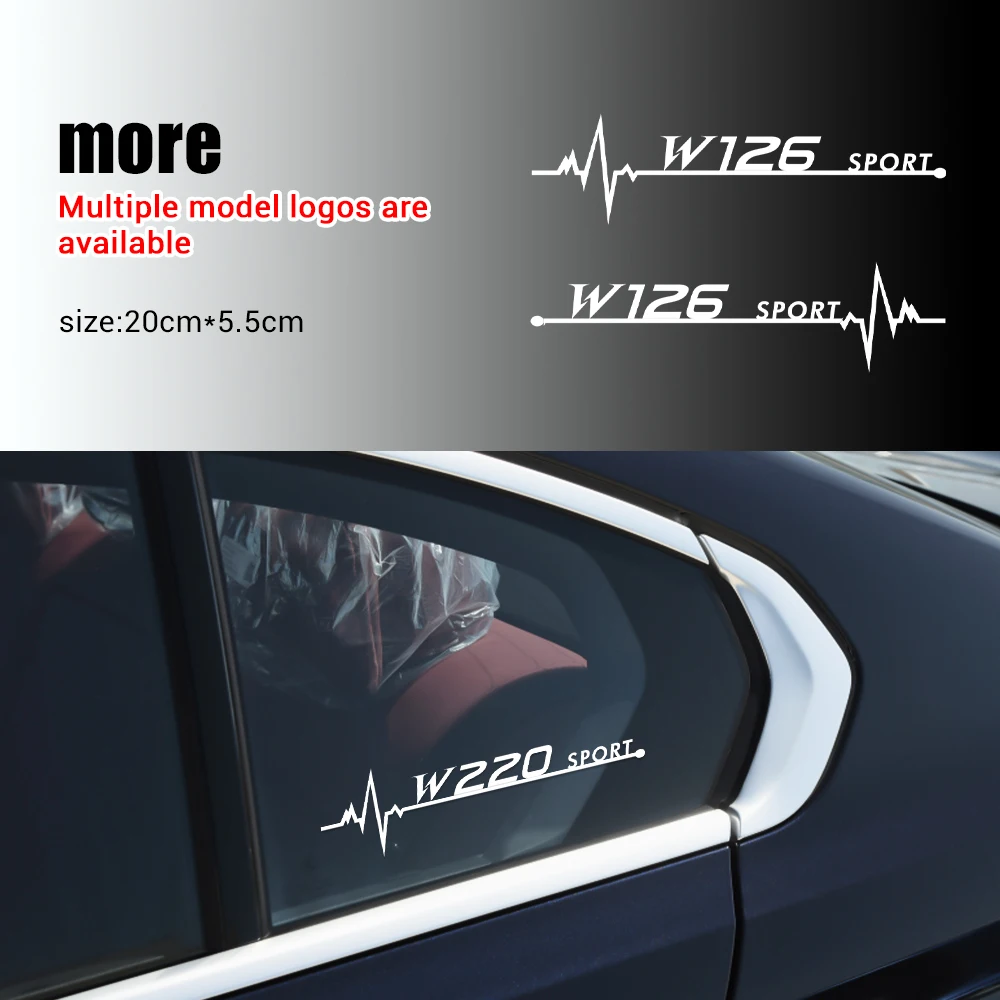 2 шт. декоративные ПВХ Наклейки на боковое окно автомобиля Mercedes Benz AMG W108 W124 W126 W140 W168