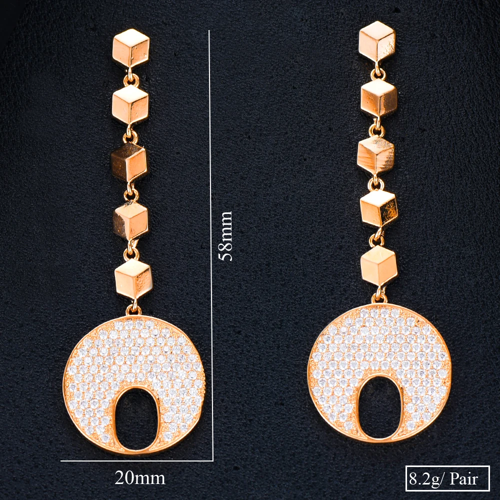 

Romantic Trendy Shiny Round Dangle Earrings For Women Wedding Drop Earring Female DIY Fashion Jewelry Gift 2020