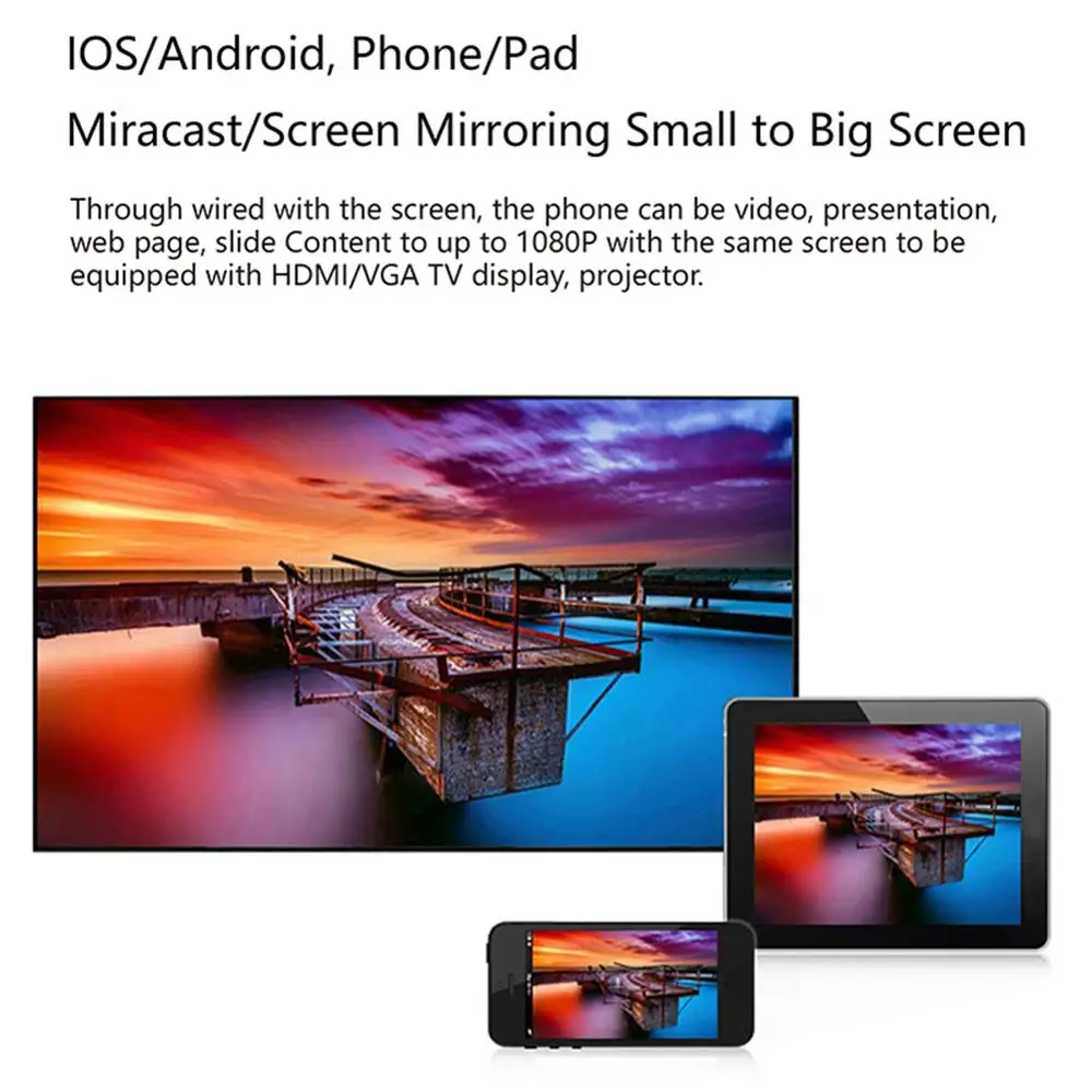 L9 Проводная DLNA для Miracast Airplay экран зеркальный ключ TV Stick AV RCA VGA выход телефона ТВ