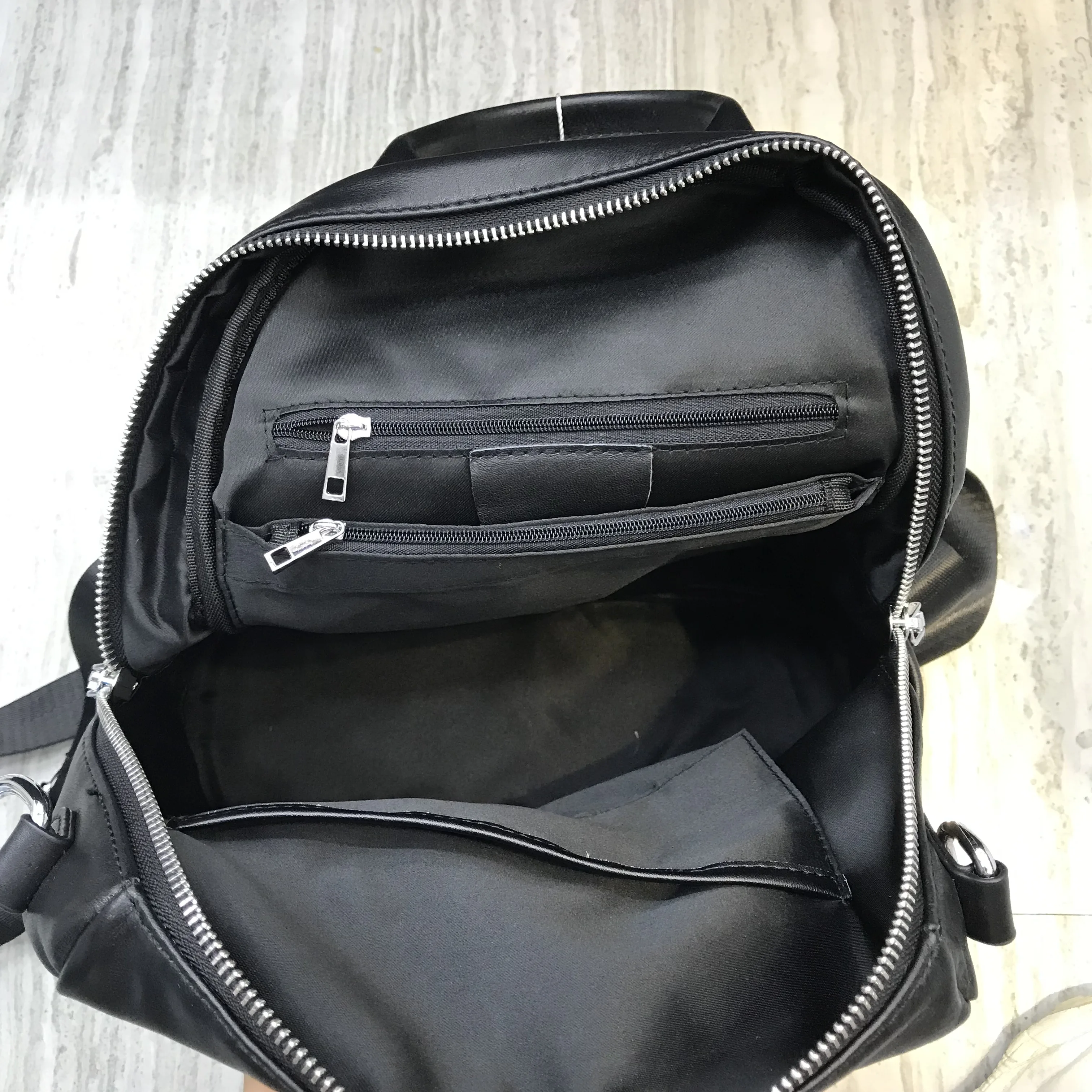 Kafunila/Модный женский рюкзак из натуральной кожи женская черная сумка высокого