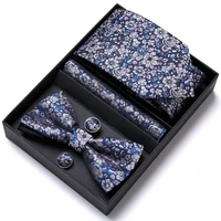 mix colors hot sale vangise brand high grade nice handmade bow necktie set tie box dropshipping suit accessories floral
