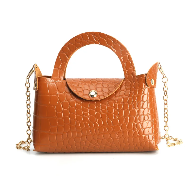 

New Crocodile PU Leather Small Handbags Shoulder Bags for Women 2021 Designer Chains Mini Crossbody Bag Totes Handbags and Purse