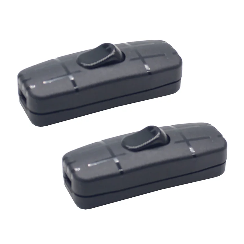 

2PCS Light Switch AC 0-250V 6A Inline ON/OFF Table Desk Lamp Cord Cable Toggle Rocker Switches control for LED lighting XX-303