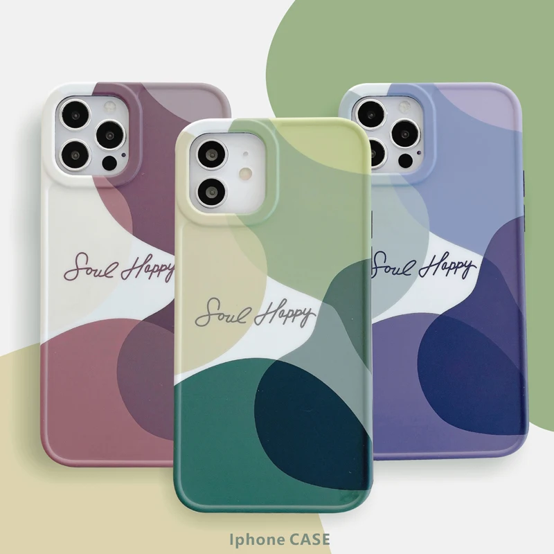Модный чехол для телефона с художественной иллюстрацией iPhone 11Pro Max 12Mini 12Pro X XR XSMax 7 8