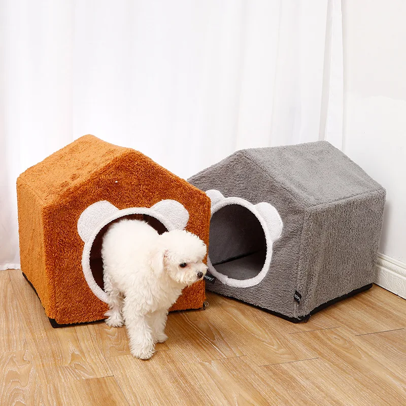 

Pet Dog Cat Tent House Kennel Winter Warm Nest Soft Sleeping Pad Animal Puppy Cave Mat Supply