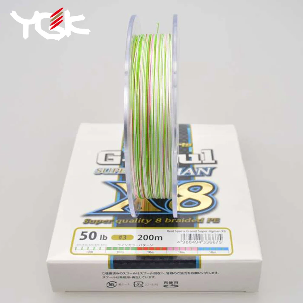 Япония импортировала YGK G SOUL X8 JIGMAN PE 8 Braid Fishing 200 300 м Line лицензия на качественные