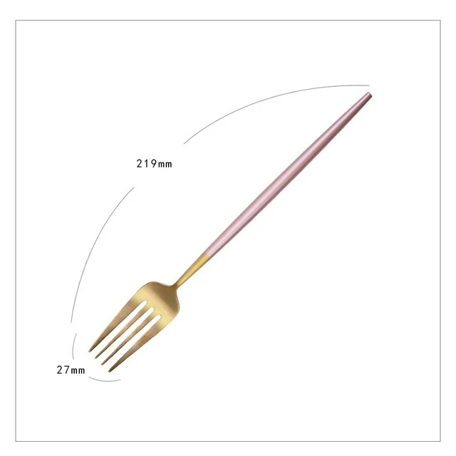 02 Dinner fork Горячее предложение, набор посуды из розового золота, 304 нержавеющая сталь, Западный столовый набор для кухни, столовая посуда, вилка, нож, совок, набор серебряных изделий - Цвет: 02 Dinner fork
