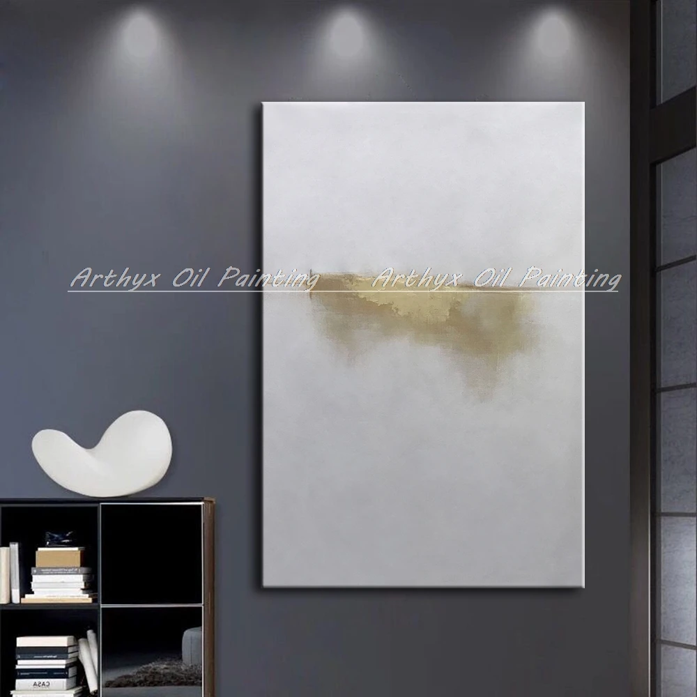 Arthyx ручная роспись абстрактные золотые Масляные картины на холсте настенные