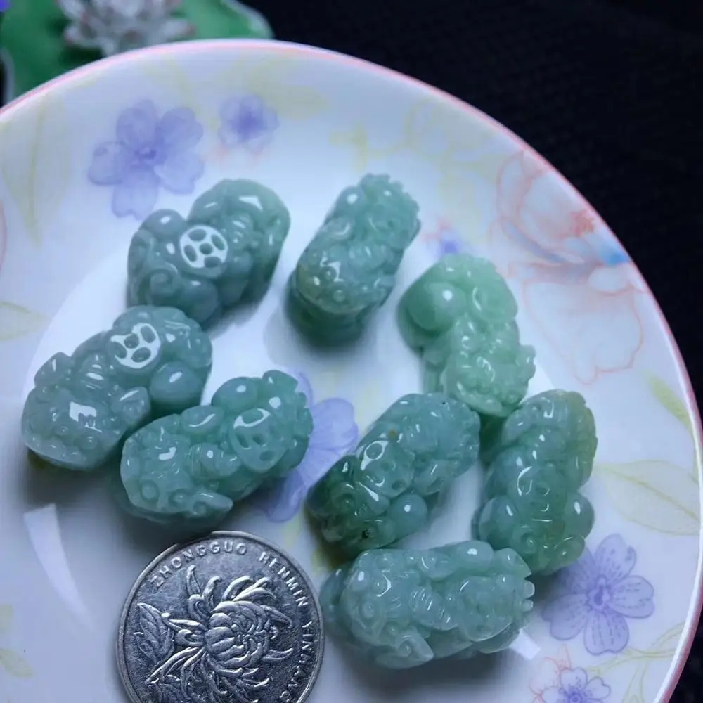 Подвеска из натурального зеленого нефрита Pi Xiu подарок для женщин и мужчин 23x15 мм