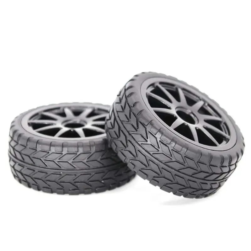 

2Pcs/Lot 1/10 RC Buggy Rubber Wheels Rim and Tires 1:10 Off-Road RC Car Tyre
