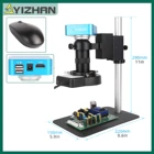 YIZHAN Sony-IMX335 HDMI USB цифровой видео монокулярный микроскоп камера мышь управление с программным обеспечением 180X C-Mount Lens