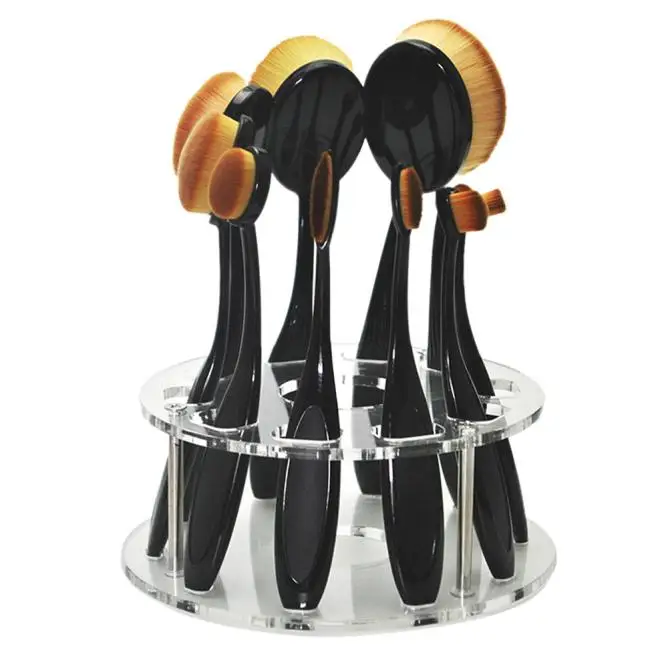 10 отверстий Овальный держатель для кистей макияжа стойка-органайзер Женский 2020 |