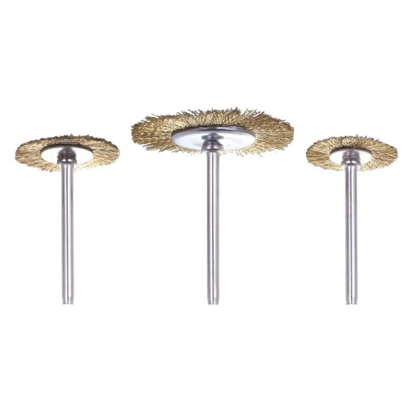 

80 Pack Wire Brushes Set, Brass Wire Wheels Brushes Pen-Shaped Bowl-Shape T-Shape Brushes Set Kit Accessories