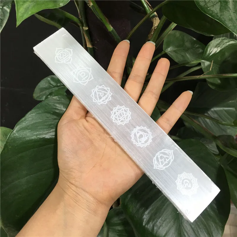 7 Чакр Selenite plapoint волшебная палочка символ минеральная медитация образец рейки