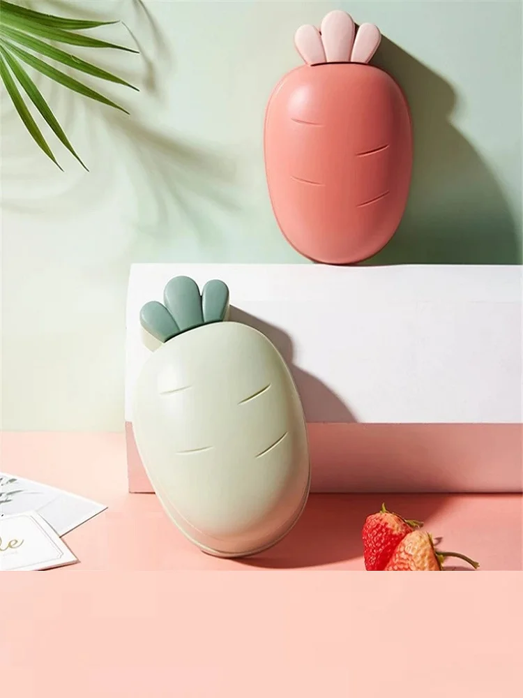 

Waterproof Carrot Soap Box with Cover Portable Fruit Pineapple Home Shower Travel Hiking Cartoon Soap Case Bathroom Storage