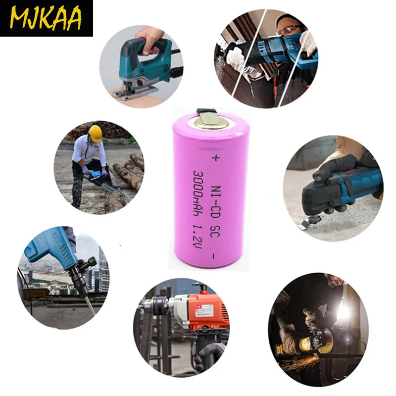 10/20 шт. MJKAA 1,2 V аккумуляторная батарея 3000 мА/ч, 4/5 SC подводная лодка C ni-cd аккумуляторы со сварочным вам на почту после оплаты! Электрическая дрель электрическая отвертка