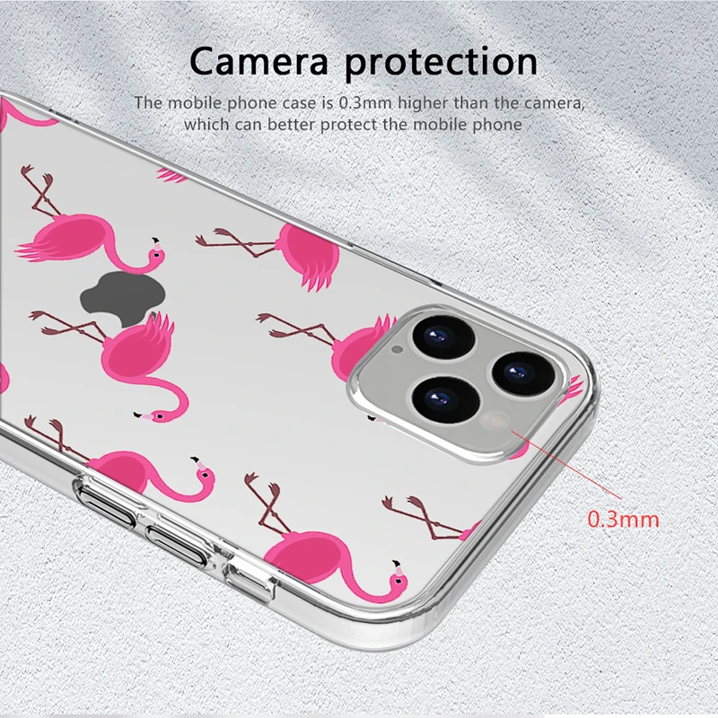 Роскошный розовый чехол с фламинго для IPhone 13 12 11 Pro XR XS Max Mini 7 X 8 6 6S Plus 5S SE 2020