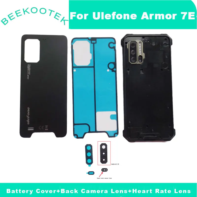 

New Original battery Cover Protective Battery Case + Back camera Lens and Heart Rate sensor Lens For Ulefone Armor 7E Phone