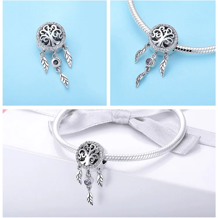 CodeMonkey Gennuie, 925 пробы, серебро, Ловец снов, талисманы, подходят к оригинальному браслету CodeMonkey, бусины, сделай сам, ювелирные изделия для женщин, CMC723