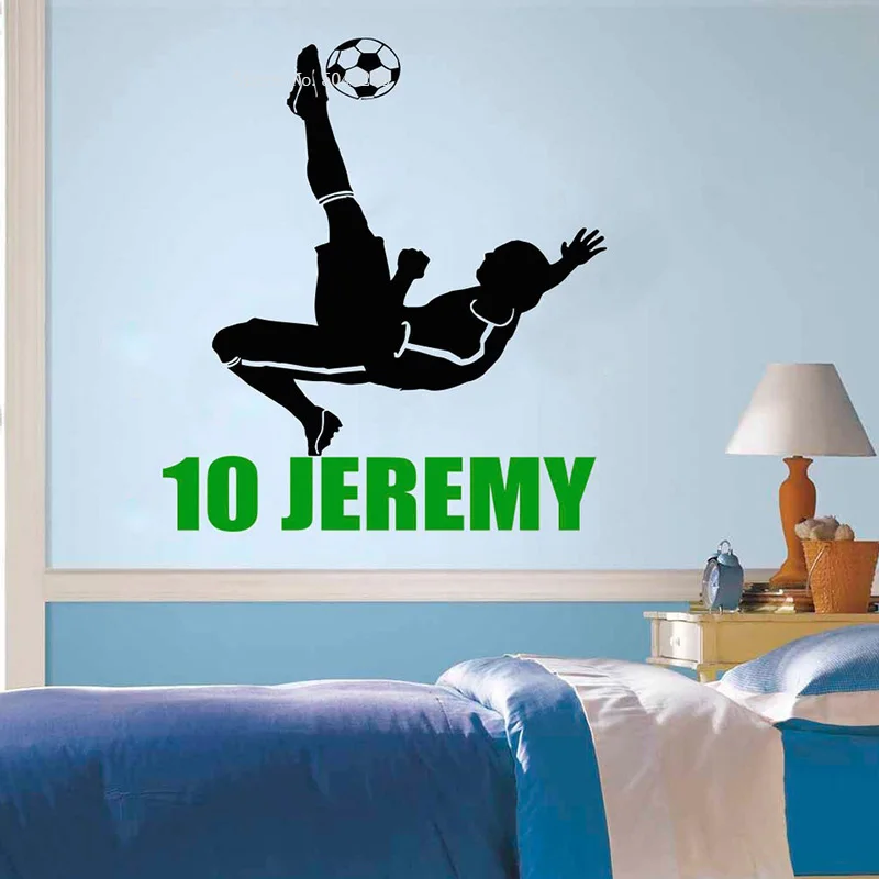 Аппетита стены Стикеры настенные виниловые переводные изображения футболист