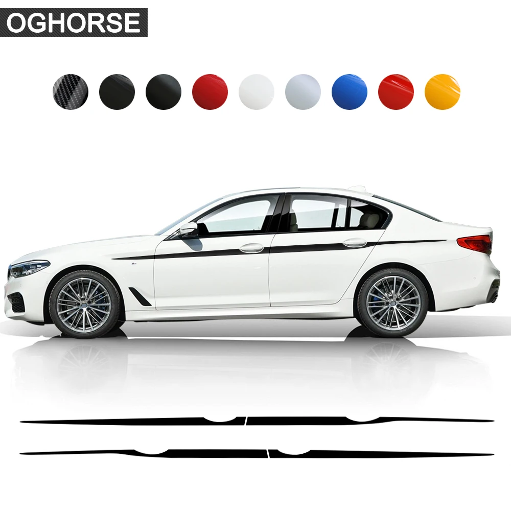 

2Pcs M Performance Side Stripes Sticker Waist Line Decal For BMW F20 F22 F23 F30 F32 F33 F10 G30 F48 F25 F26 F15 F16 Accessories