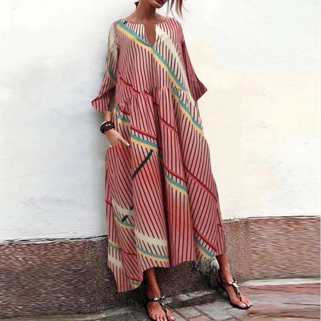 Женское вечернее платье с длинным рукавом SAGACE длинное макси v-образным вырезом 2020