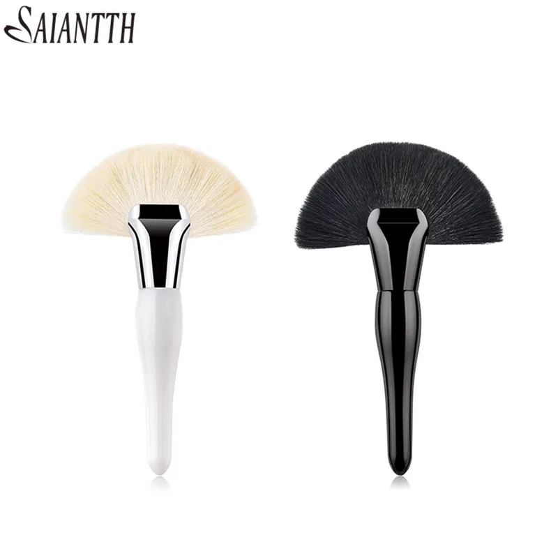 SAIANTTH Single black large fan pregnant belly makeup brushes goat hair pincel maquiagem high quality pinceaux maquillage beauty | Красота и