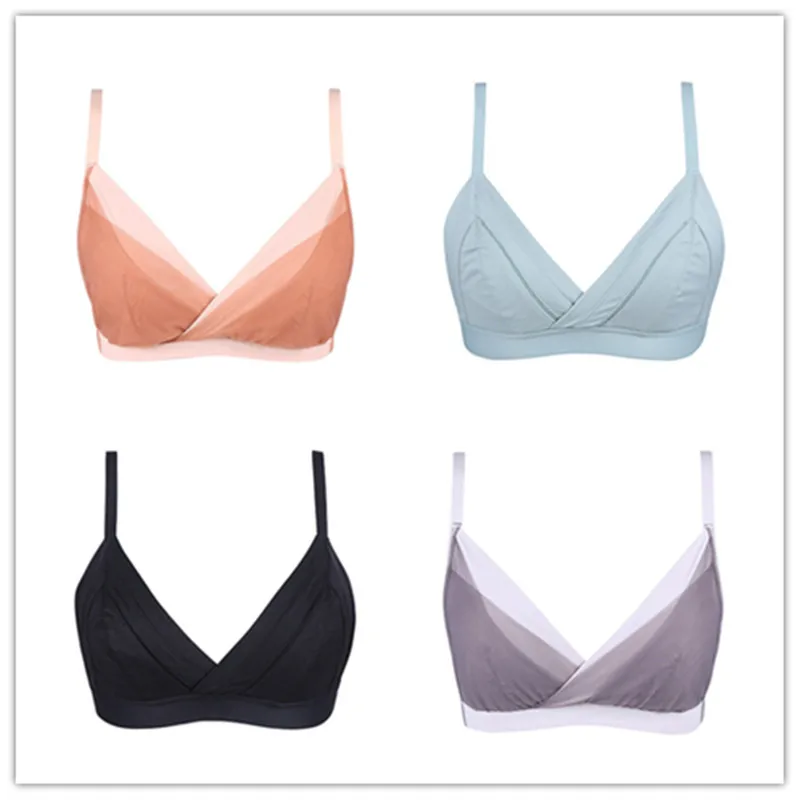 

Популярный Стиль, чашечки французских треугольников, ультра-тонкий бюстгальтер для девочек, кружевное бесшовное нижнее белье с тонким бюст...